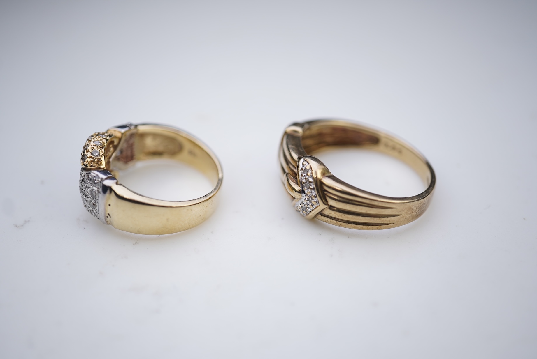 Two diamond rings